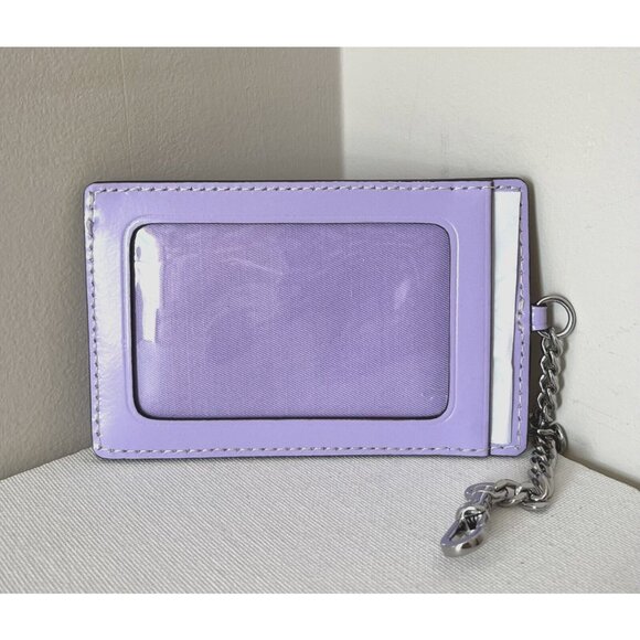 New Tory Burch Britten Patent Zip Continental Wallet Lavender with Card Holder - Picture 7 of 7